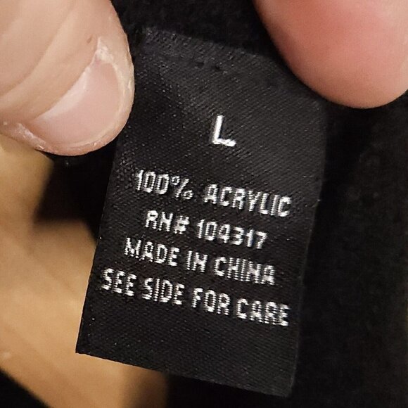 Allison Brittany Black Grey Open Cardigan Sweater Large - Picture 5 of 6